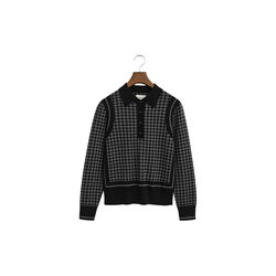 Houndstooth Jacquard Polo, black, Gant