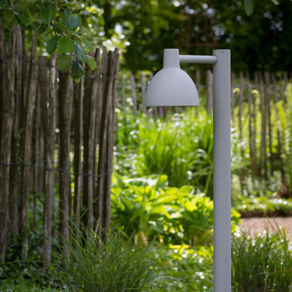 Toldbod 155 Bollard, aluminium texture, Louis Poulsen