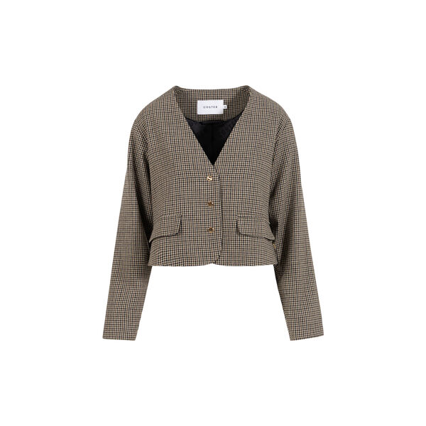 Check jacket, black/ sand mix, Coster Copenhagen
