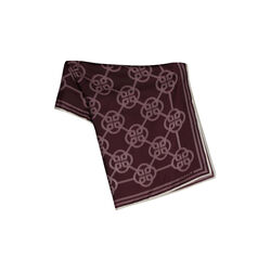 Monogram Print Silk Scarf, darkened wine, Gant