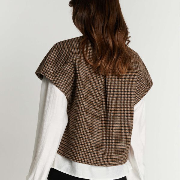 7898RDFNewHika vest, chocolat, RUE de FEMME