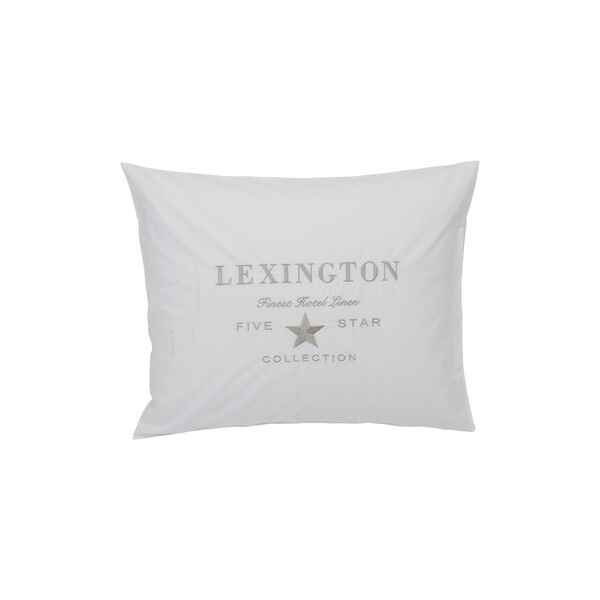 Hotel Five Star brodert putetrekk, beige/white, Lexington