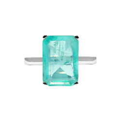 Hydra Emerald Cut Ring, Crystal Haze