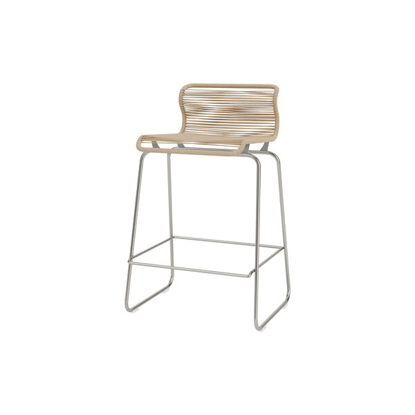 Panton One Kitchen barstol, paper nature/steel Panton One Kitchen barstol, paper nature/steel, Montana Furniture