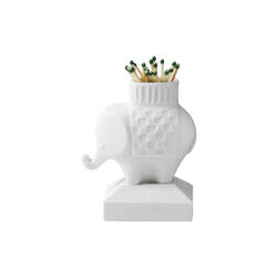 Elephant fyrstikkholder, white, Jonathan Adler