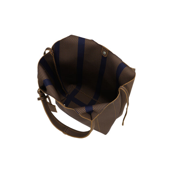 Knitted Bag, dark indigo buckthorn brown, Ilse Jacobsen Hornb&aelig;k