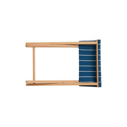 Outdoor Market Folding Stool, blue with beige stripe, HAY