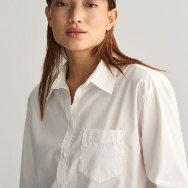 REL POPLIN SHIRT, white REL POPLIN SHIRT, white, Gant