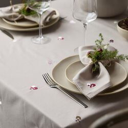 Christmas Hearts Embroidery juleduk, rose, Södahl