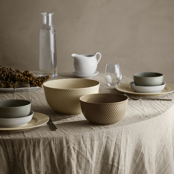 Rhombe Earth Sk&aring;l, clay, Lyngby Porcel&aelig;n