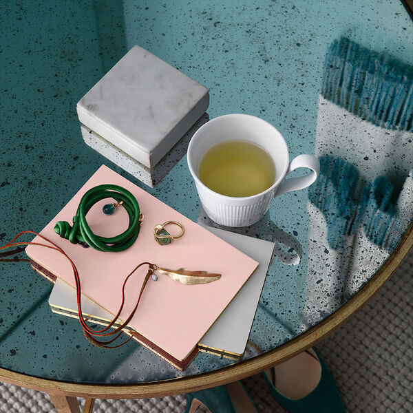 Hvit Elements h&oslash;yhanket kopp, 35 cl, Royal Copenhagen