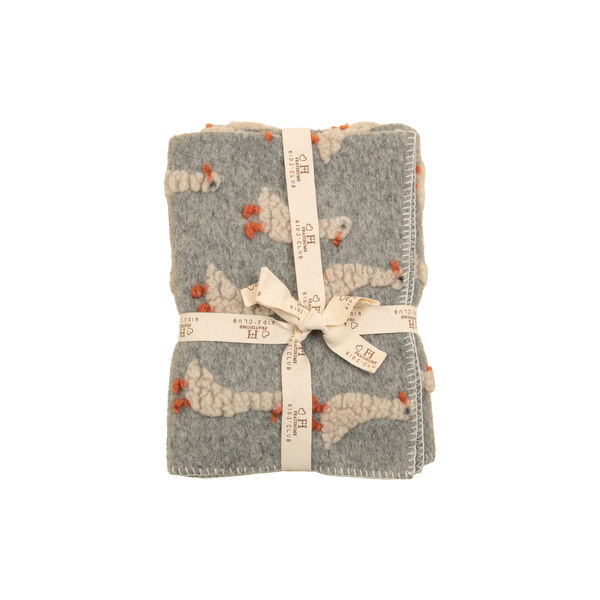 PAPERELLA GREY Boiled wool GRIGIA pledd 75x100cm, Frati Home