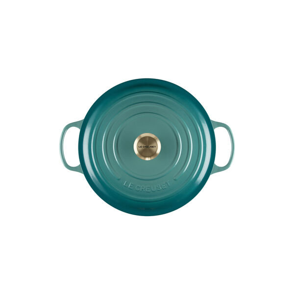 Signature rund gryte &Oslash; 28 cm, bleu riviera, Le Creuset