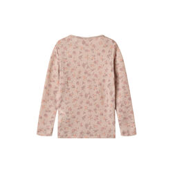 Wool T-Shirt L/S Alfie, 1358 lilac flowers, Wheat