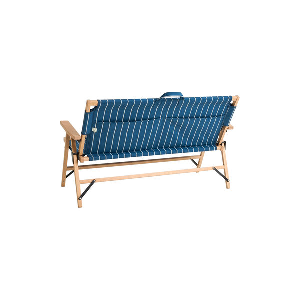 Outdoor Market Folding Sofa, blue with beige stripe, HAY