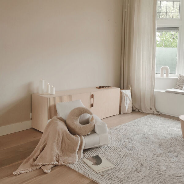 Thyme pledd, beige, ELVANG