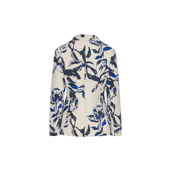Laser Dotted Quilted Blazer, beige artsy stroke flower, Ilse Jacobsen Hornb&aelig;k