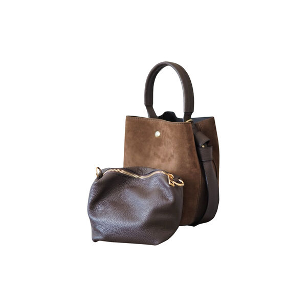 B&oslash;tteveske i semsket skinn, brun, 7 DAYS