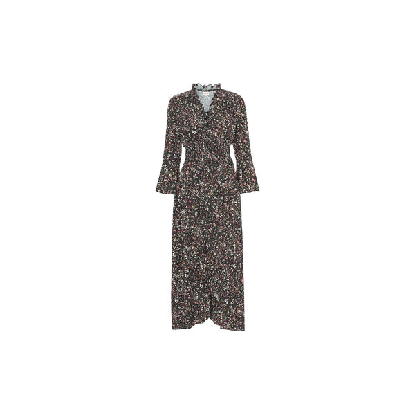 Sally Long Dress, black flower, Americandreams