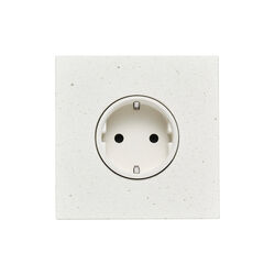 KLOSS Stikkontakt 2 pk Kvadrat, hvit betong, Kjaer + Loege