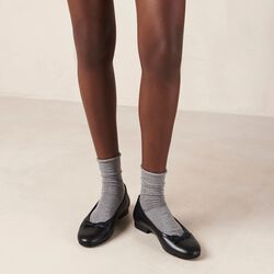 Oriana ballettsko i skinn, svart, ALOHAS