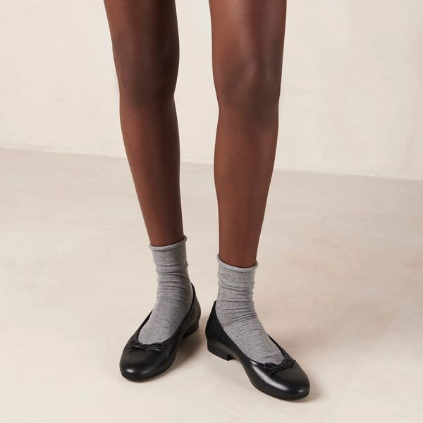 Oriana ballettsko i skinn, svart, ALOHAS