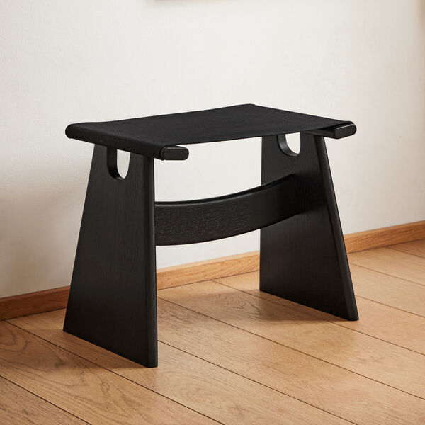 Seto Stool, svartlakkert eik/svart, Fredericia Furniture