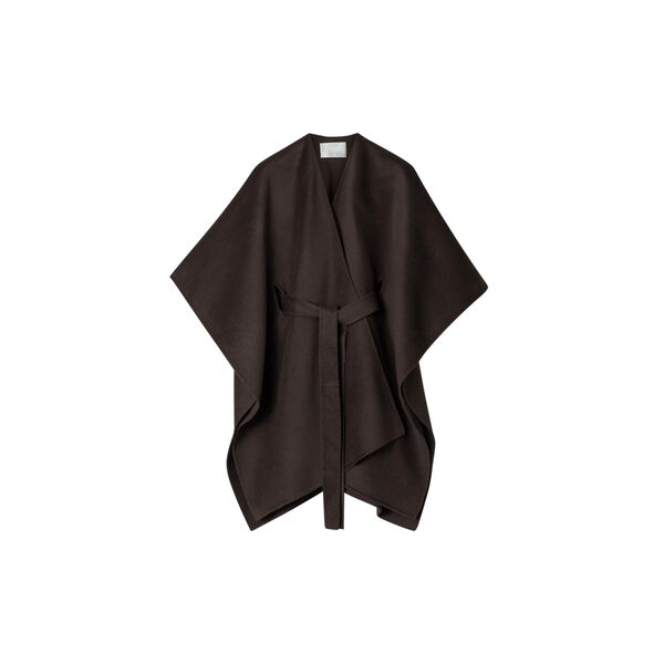 Belted Double Poncho, mol&eacute; brown, FWSS