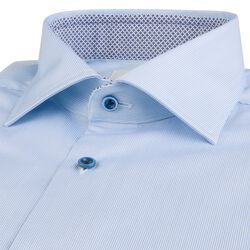 Fitted Body C75 RM cuff Contrast, light blue stripe, Stenströms