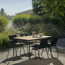 Ville AV34 Outdoor Armchair, warm black, &Tradition