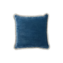 Ari chenille fringe pute 50x50, bold blue, Kitty Sablu