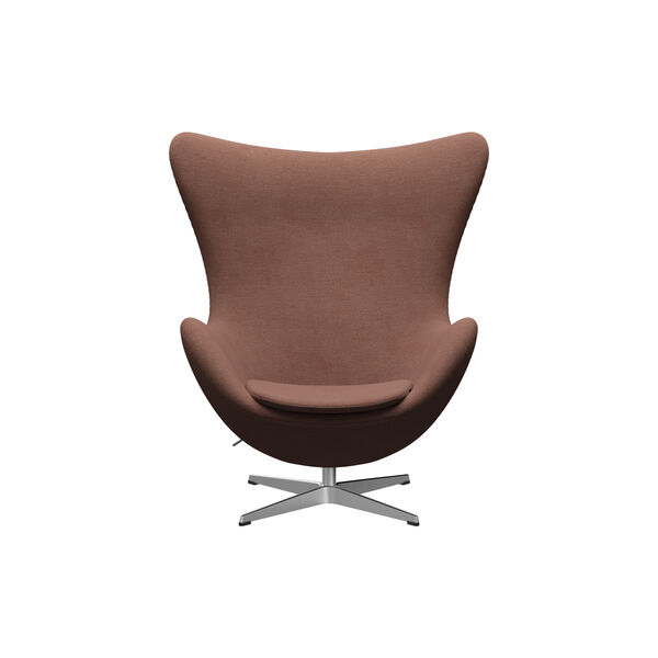 Egg&trade; 3316 loungestol, Christianshavn 1132 beige/orange/satin brushed aluminium, Fritz Hansen