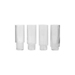 Ripple Long Drink glass 4 stk., klar