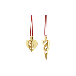 2025 Juleornament Sett 2 stk., gull, Georg Jensen