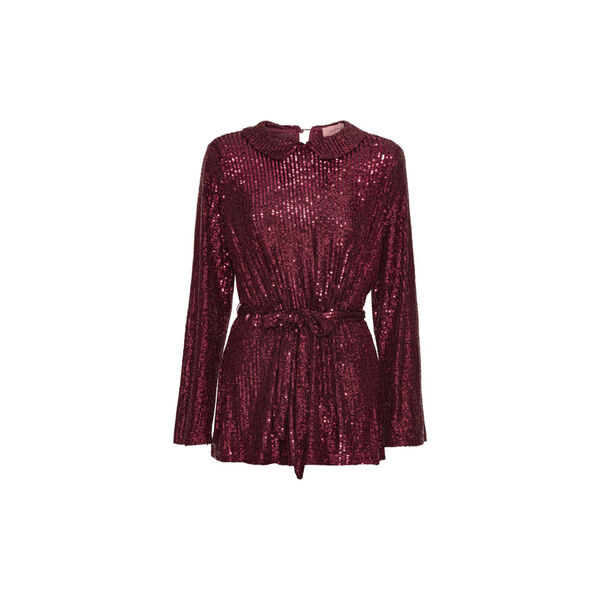 Karin Sequin Blouse, deep red Karin Sequin Blouse, deep red, HUNKØN