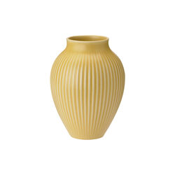 Knabstrup vase ripple, gul, Knabstrup Keramik
