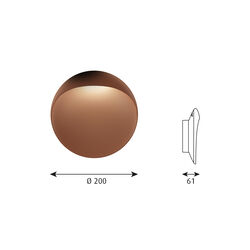 Flindt vegglampe S, corten, Louis Poulsen