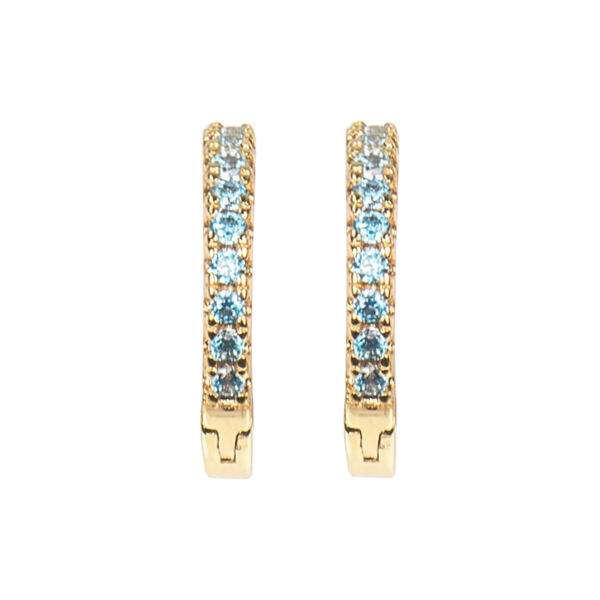 Emilia medium hoops, blue Emilia medium hoops, blue, Emilia by Bon Dep