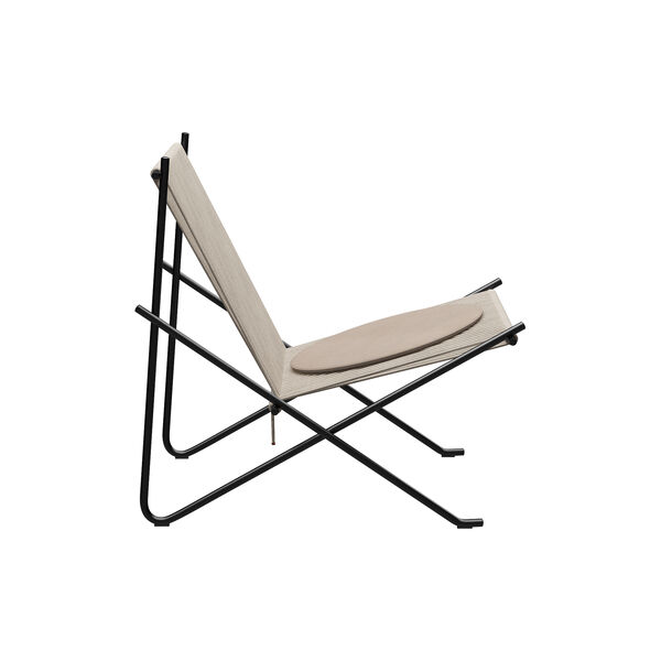 PK4&trade; stol med hynde, svart/natural, Fritz Hansen