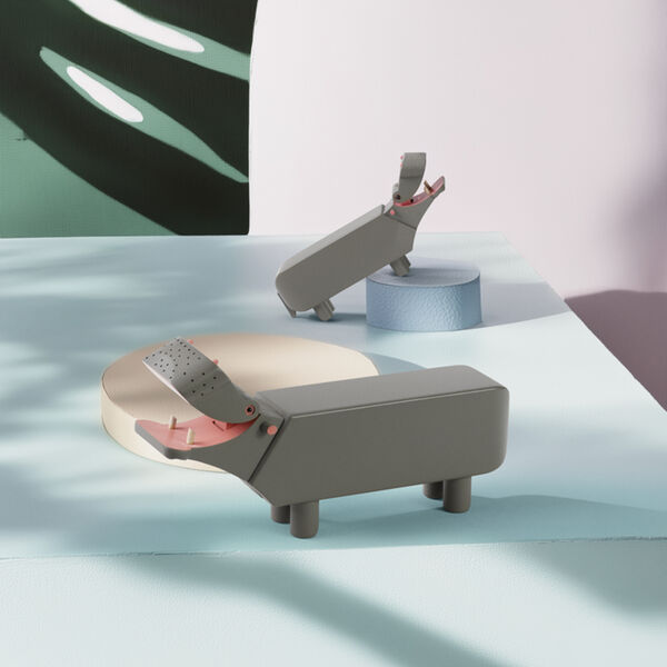 Flodhest liliput, gr&aring;, Kay Bojesen Denmark