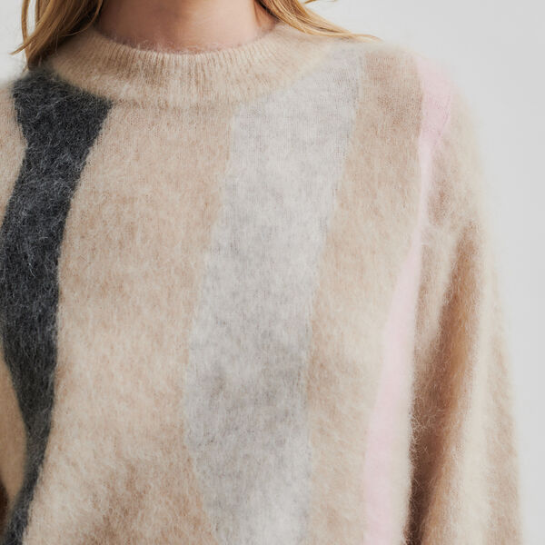 Marbel Knit O-Neck, trench coat, Second Female