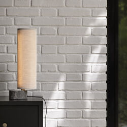 Unbound bordlampe, canvas/gr&aring;, GUBI