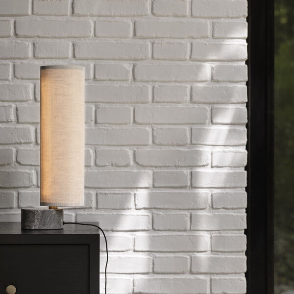 Unbound bordlampe, canvas/gr&aring;, GUBI