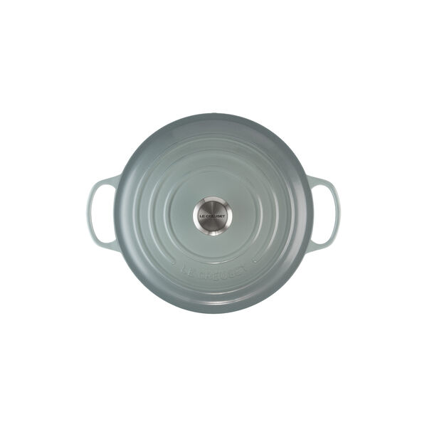 Signature st&oslash;pejern rund gryte &Oslash; 28 cm, sea salt, Le Creuset