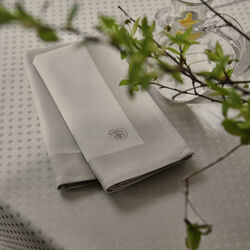 Damask servietter, greige, Georg Jensen Damask