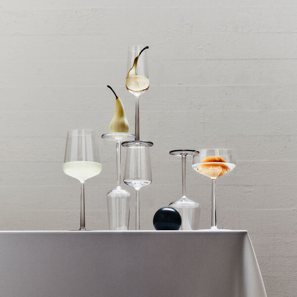 Essence r&oslash;dvinsglass, 2 stk., linen, Iittala