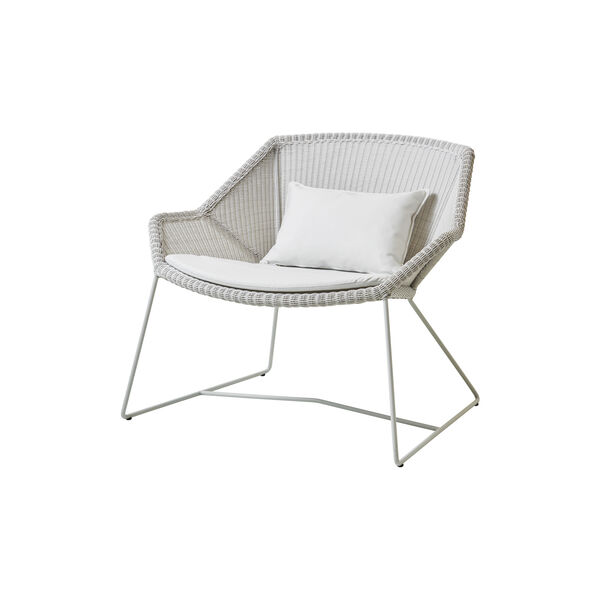 Putesett Breeze loungestol, white, Cane-line