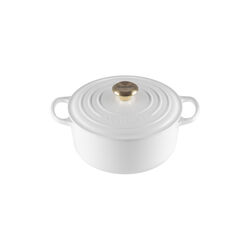 Signature st&oslash;pejern rund gryte &Oslash; 24 cm, white, Le Creuset