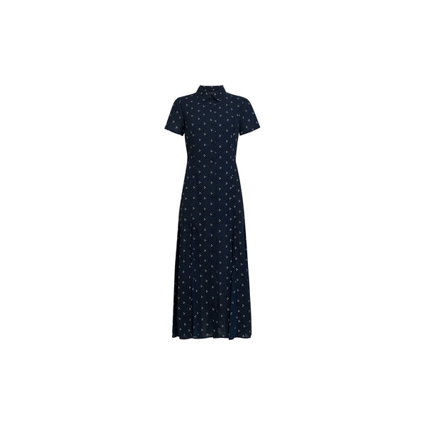 LANEY MILA MIDI SHIRT DRESS, new navy/linen white, French Connection