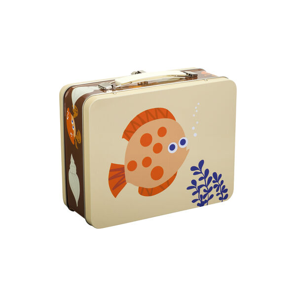 Flo og fjære koffertboks, oransje/beige Flo og fjære koffertboks, oransje/beige, Blafre